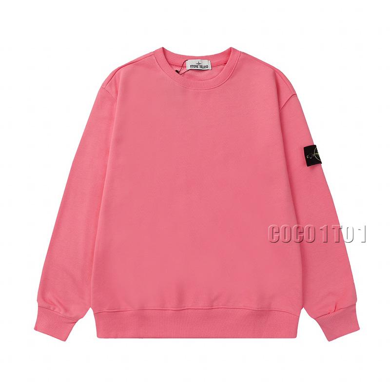 STONE ISLAND Compass Badge Crewneck Sweatshirt Fuchsia