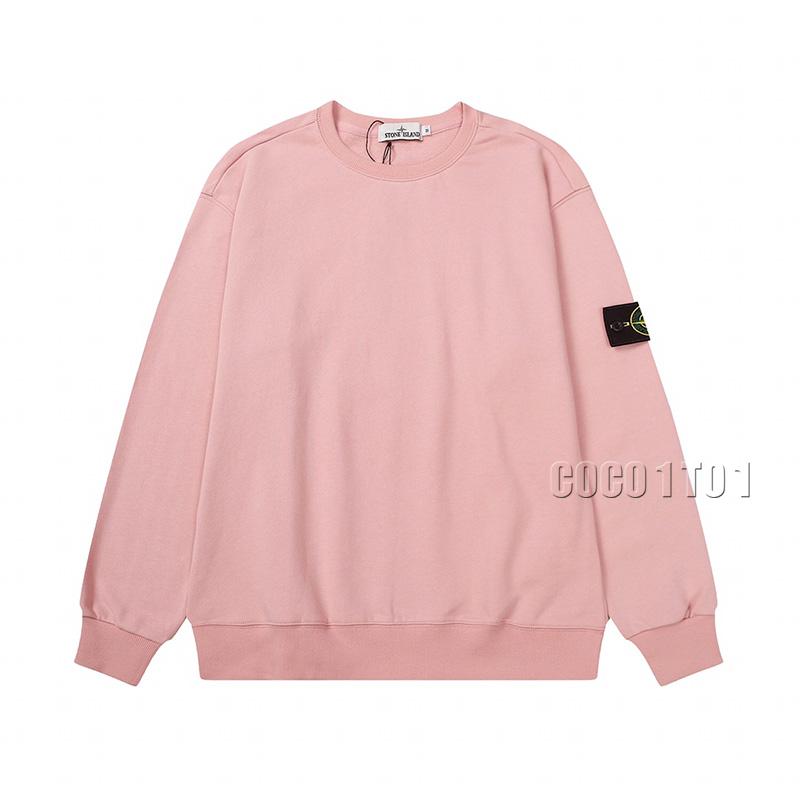 STONE ISLAND Compass Badge Crewneck Sweatshirt Pink