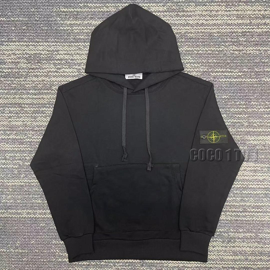 STONE ISLAND Compass Badge Pullover Hoodie Black