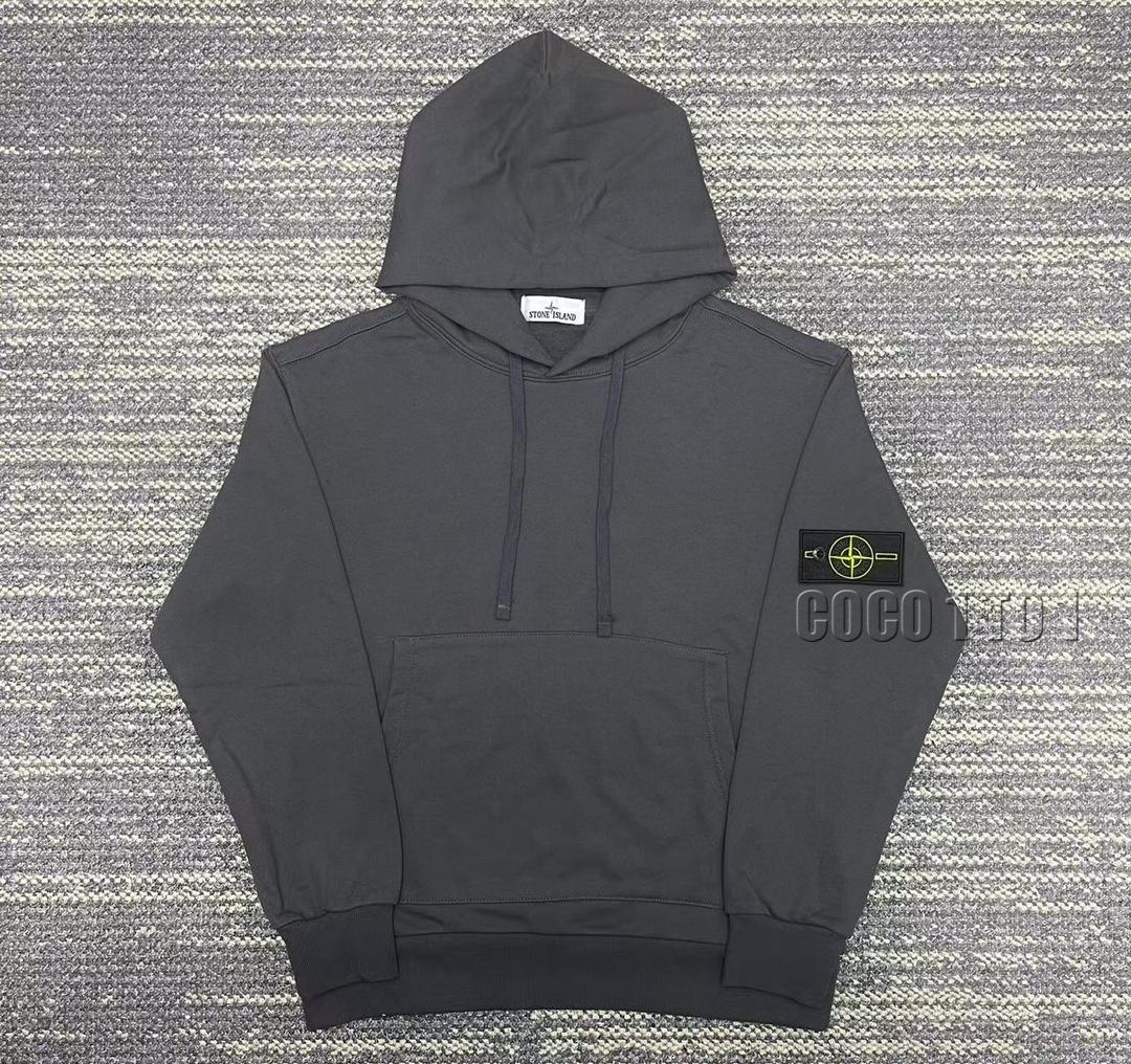 STONE ISLAND Compass Badge Pullover Hoodie Dark Gray