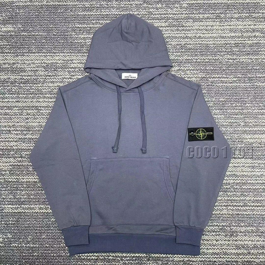 STONE ISLAND Compass Badge Pullover Hoodie Dark Blue