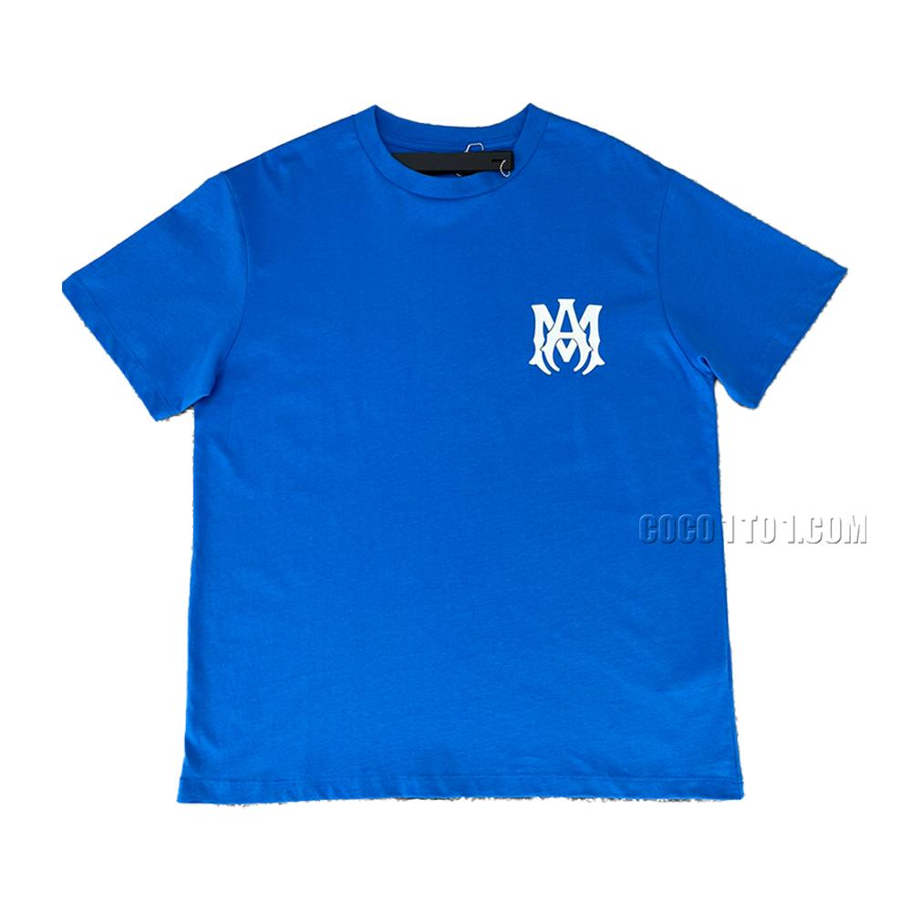 AMIRI New AM T-Shirt Short Sleeve with Gel Printed Logo Letter on the Back