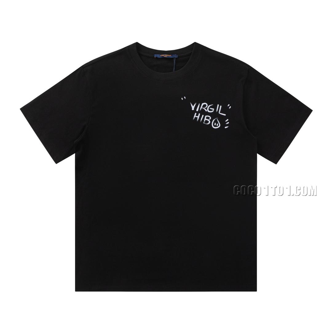 Louis Vuitton New Graffiti Print Letter Logo Print Short Sleeve T-shirt NLOUIS VUITTON42307