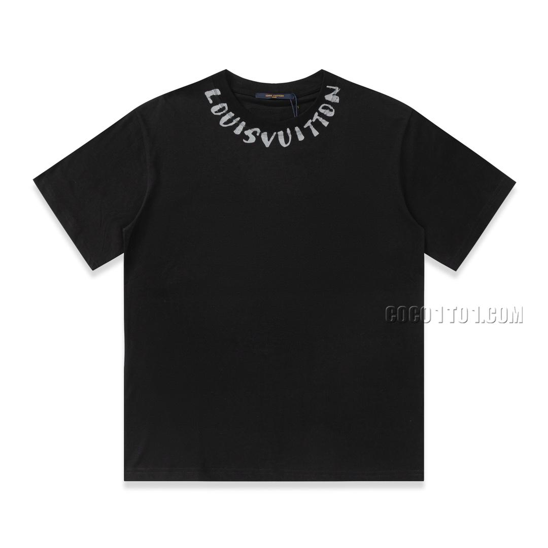 Louis Vuitton 24ss Screen Printing New Round Neck Short Sleeve T-shirt NLOUIS VUITTON42307