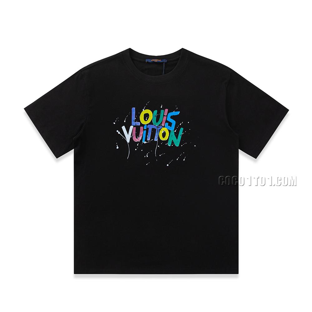 Louis Vuitton New Hand-painted Graffiti Short Sleeve T-shirt NLOUIS VUITTON42307