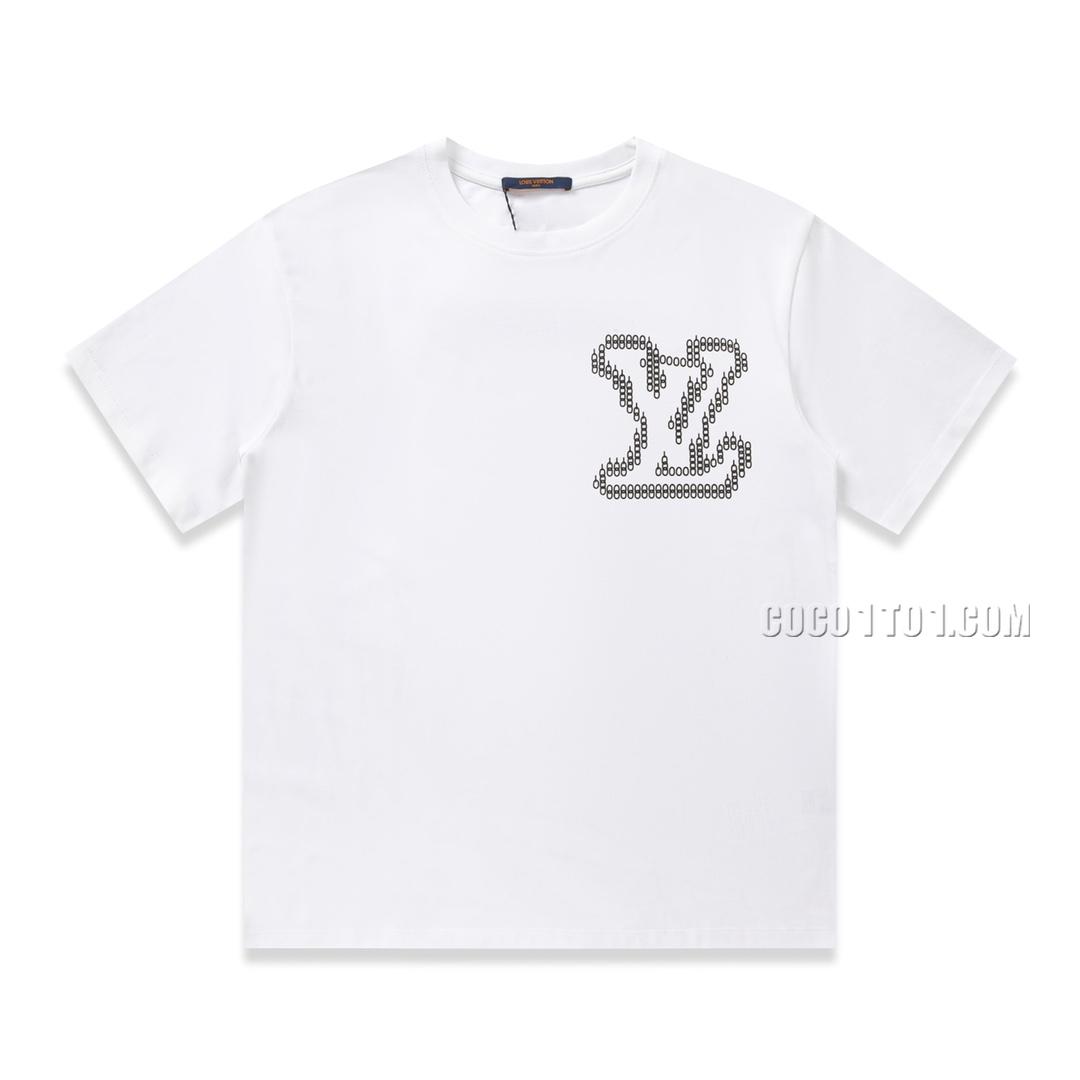 Louis Vuitton Limited Edition New Wall Brick Graffiti Logo Print Short Sleeve T-shirt NLOUIS VUITTON42307