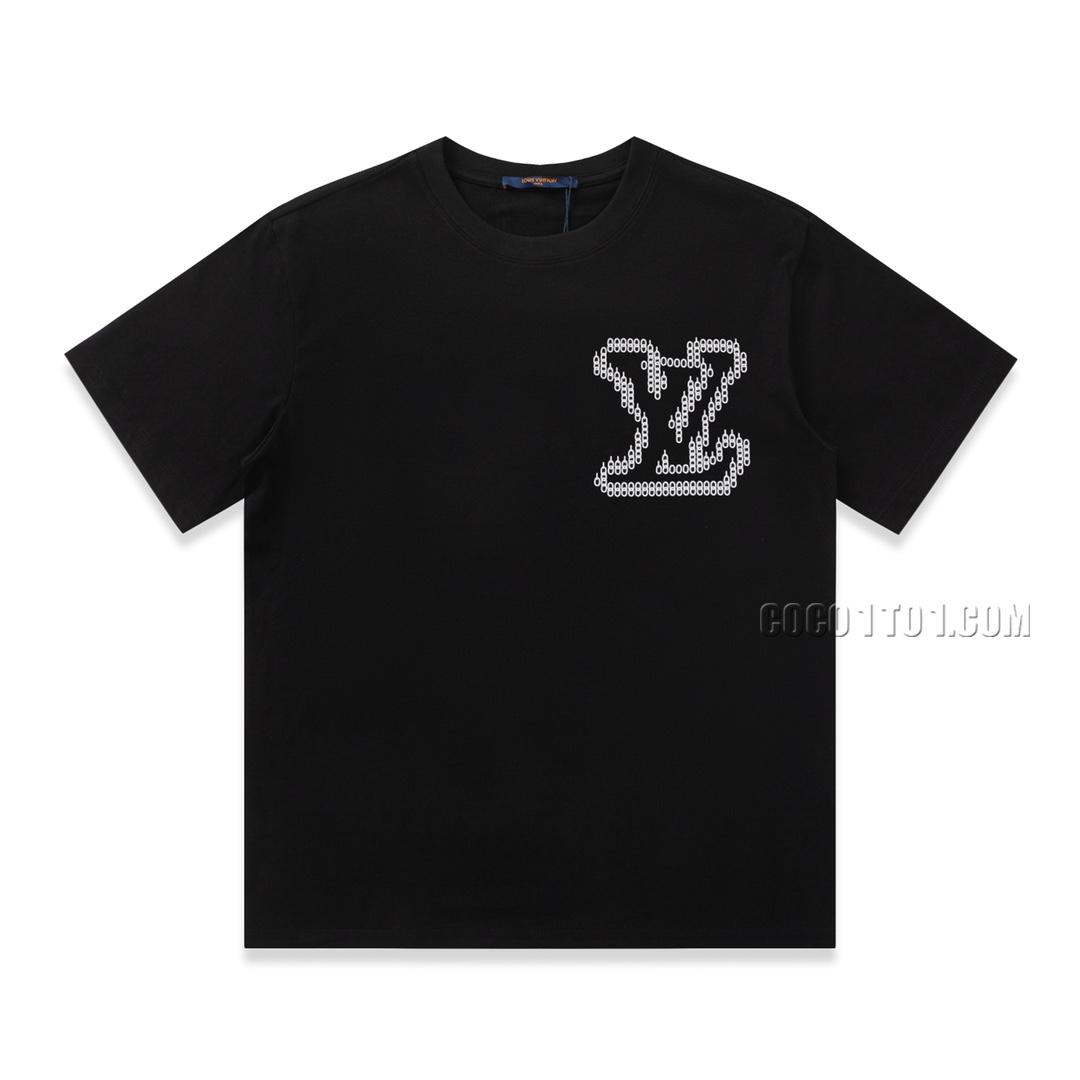 Louis Vuitton Limited Edition New Wall Brick Graffiti Logo Print Short Sleeve T-shirt NLOUIS VUITTON42307