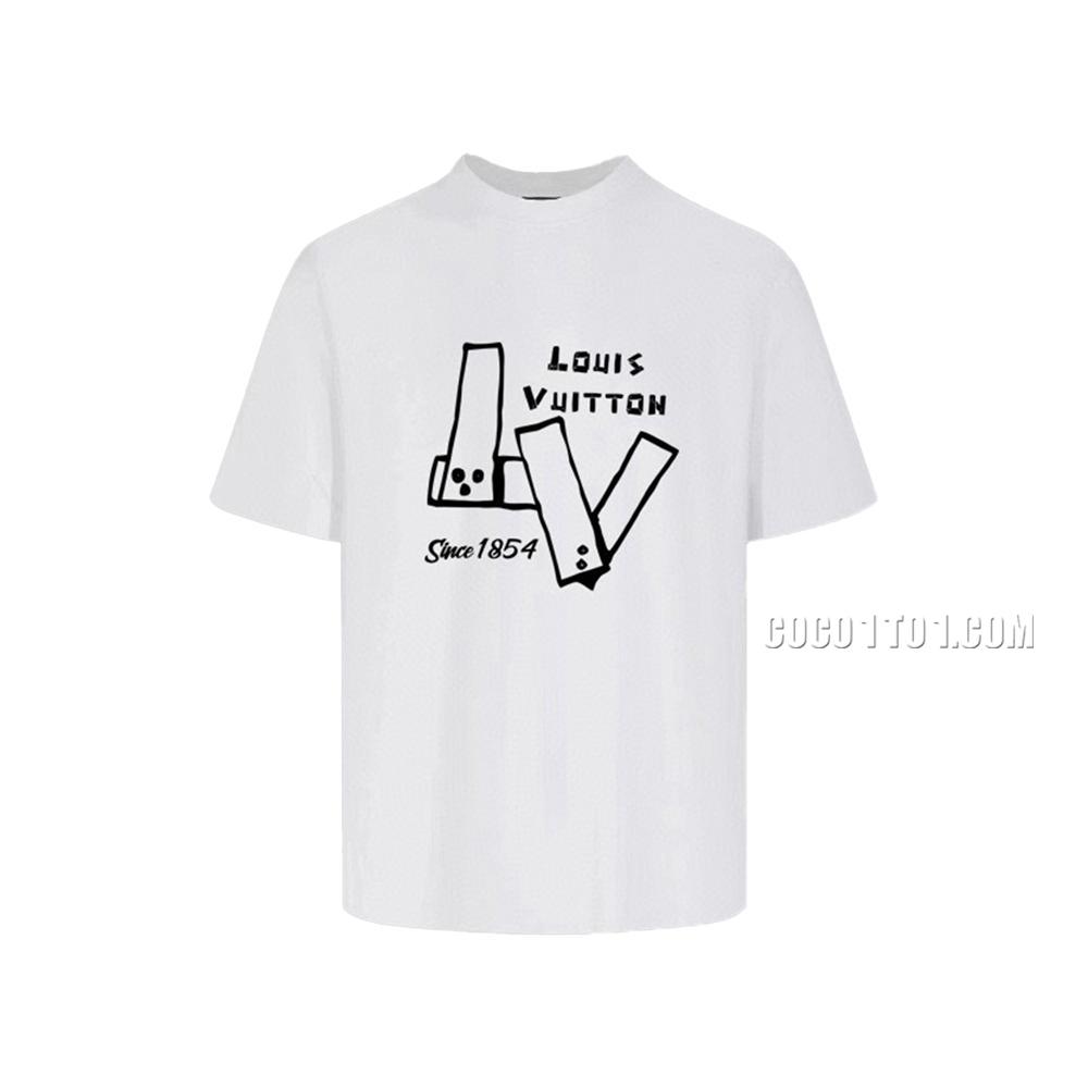 Louis Vuitton trendy new printed round neck short-sleeved T-shirt NLOUIS VUITTON42307