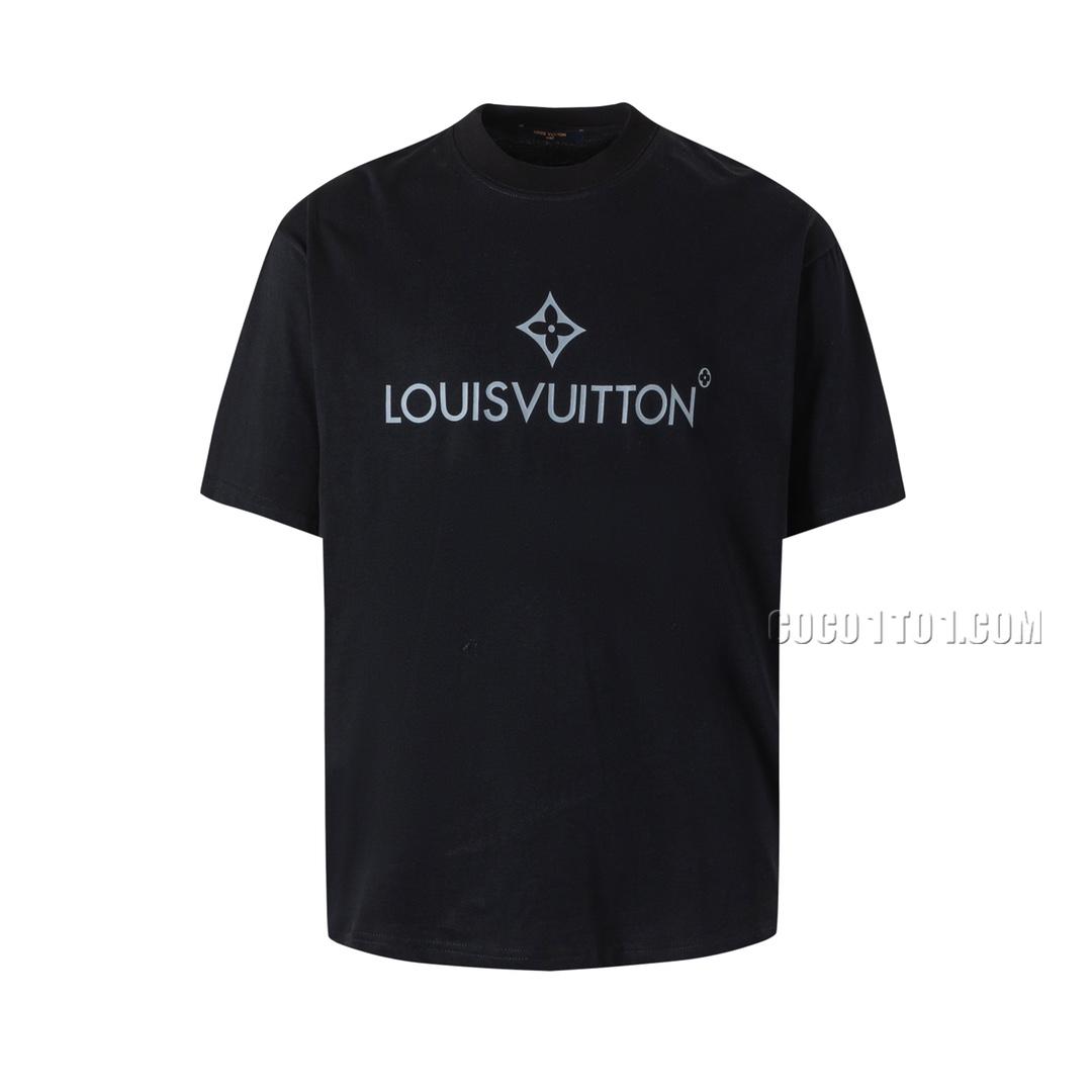 Louis Vuitton thick plate pressed letter logo design printed short-sleeved T-shirt NLOUIS VUITTON42307