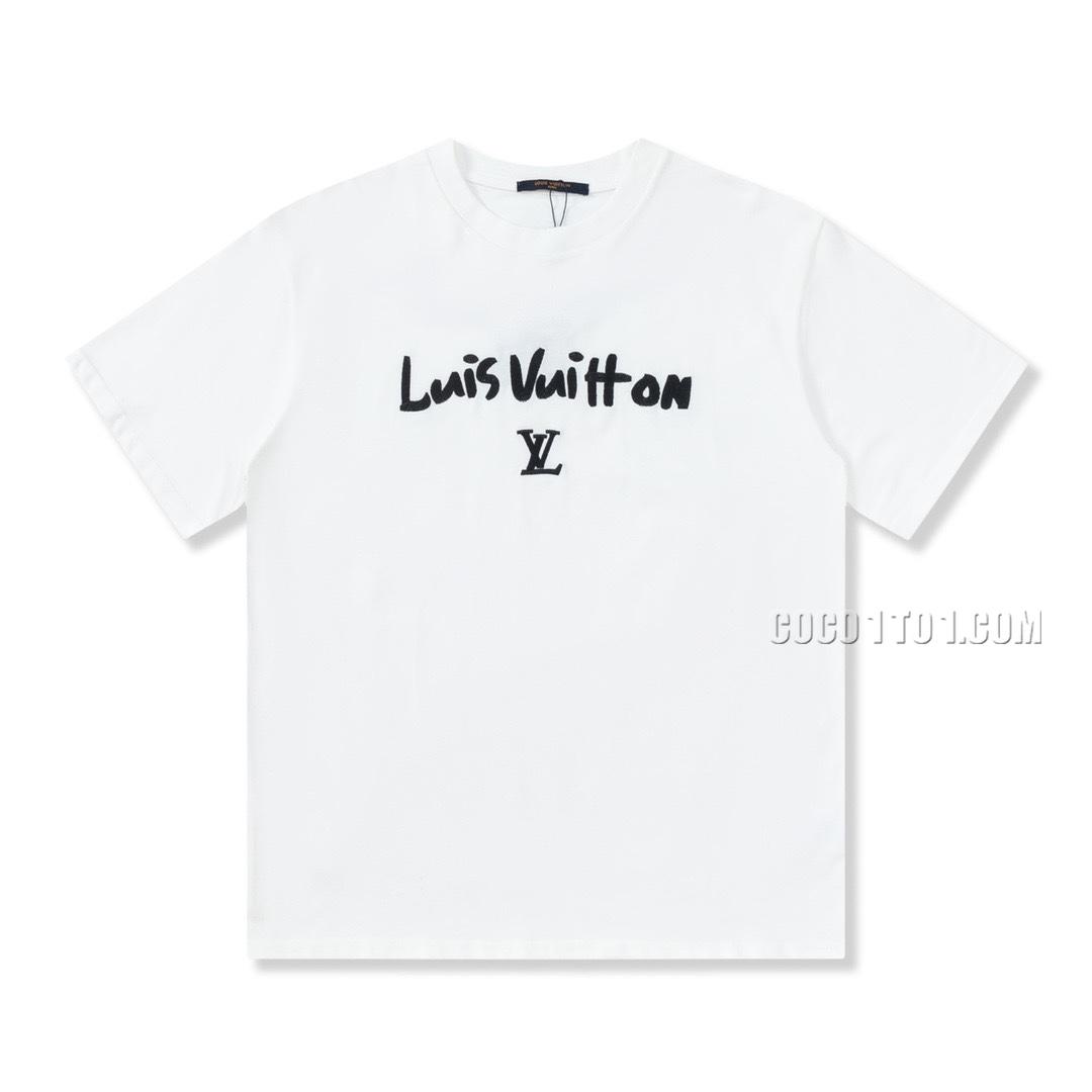Louis Vuitton embroidered T-shirt NLOUIS VUITTON42307 short sleeve