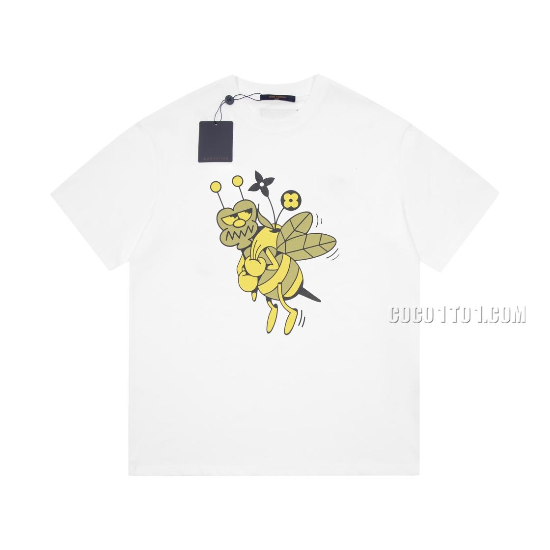 Louis Vuitton Logo Embossed Alphabet Knitted Short-Sleeve T-shirt NLOUIS VUITTON42307