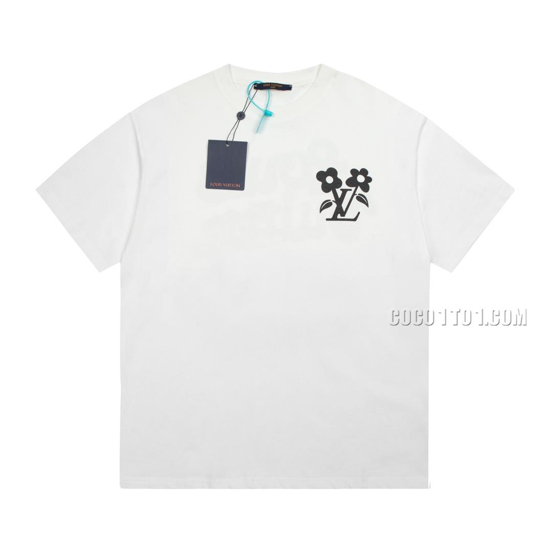 Louis Vuitton snowflake foam logo short-sleeved T-shirt NLOUIS VUITTON42307