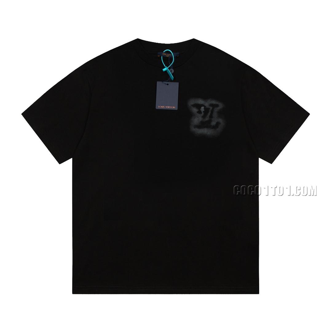 Louis Vuitton front and back gradient logo pattern short-sleeved T-shirt NLOUIS VUITTON42307