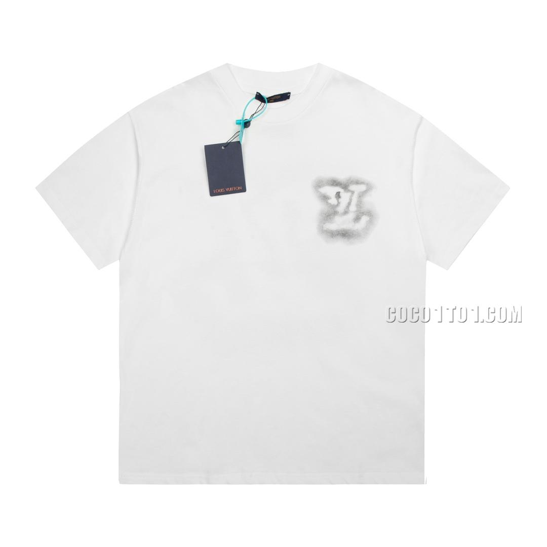 Louis Vuitton front and back gradient logo pattern short-sleeved T-shirt NLOUIS VUITTON42307