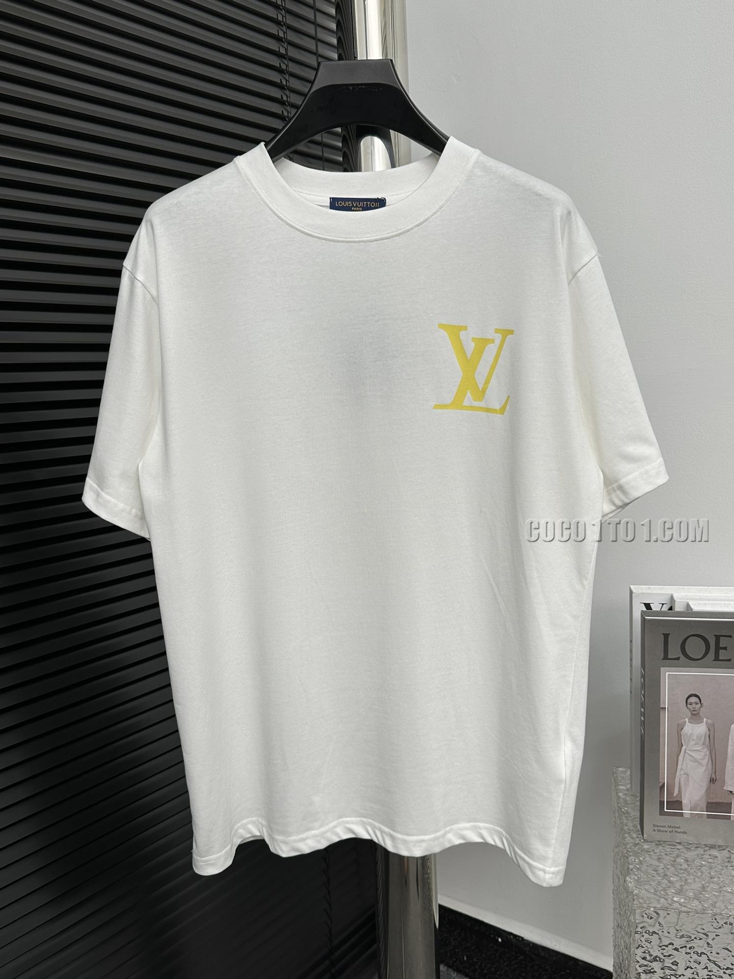 Louis Vuitton New graffiti print letter logo pattern short-sleeved T-shirt NLOUIS VUITTON42307