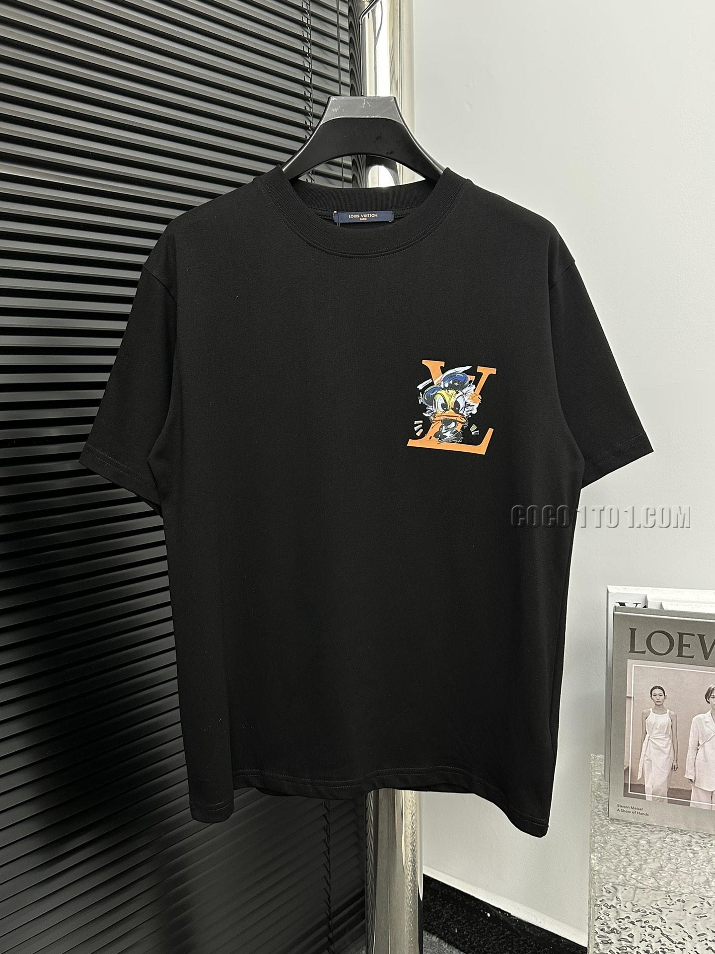 Louis Vuitton New graffiti print letter logo pattern short-sleeved T-shirt NLOUIS VUITTON42307