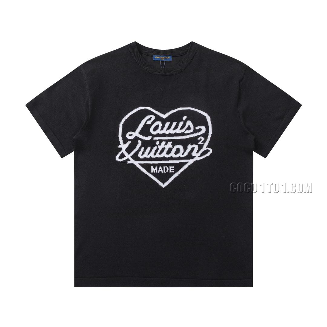 Louis Vuitton Spring Classic Logo Badge Alphabet Pin Embroidery Faux Pocket Polo Shirt T-shirt NLOUIS VUITTON42307