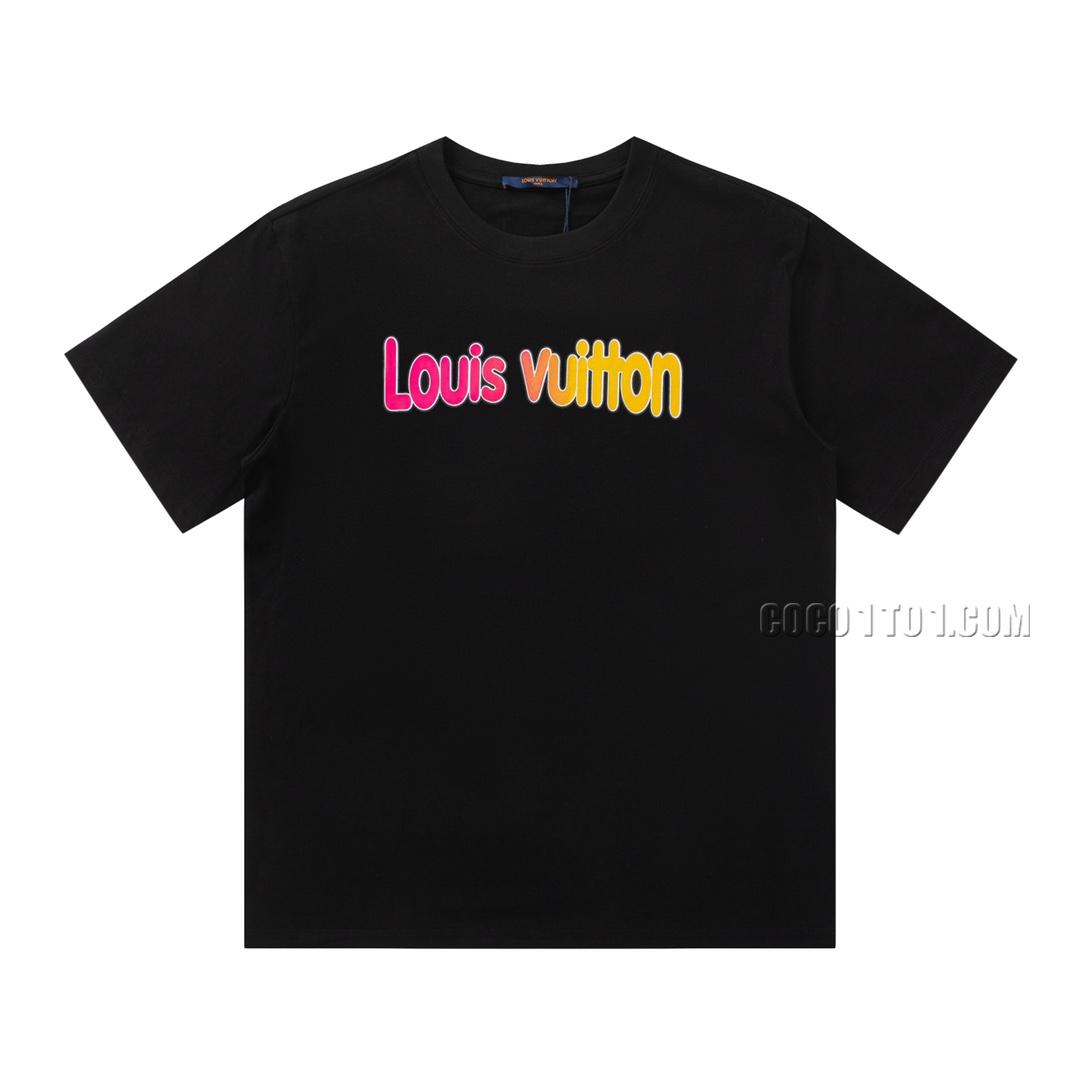 Louis Vuitton New graffiti print letter logo pattern short-sleeved T-shirt NLOUIS VUITTON42307