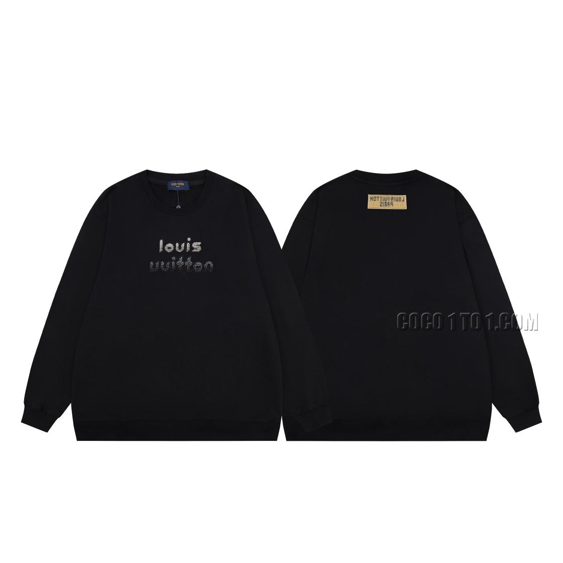 Louis Vuitton Iridescent Beaded Embroidered Letter Short Sleeve T-shirt NLOUIS VUITTON42307