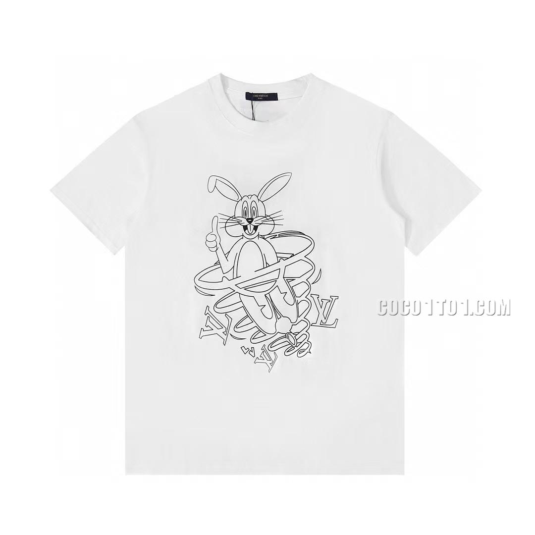 Louis Vuitton Series Colorful Diamond 3D Rabbit Unisex Loose Fit Printed Short-Sleeve T-shirt NLOUIS VUITTON42307