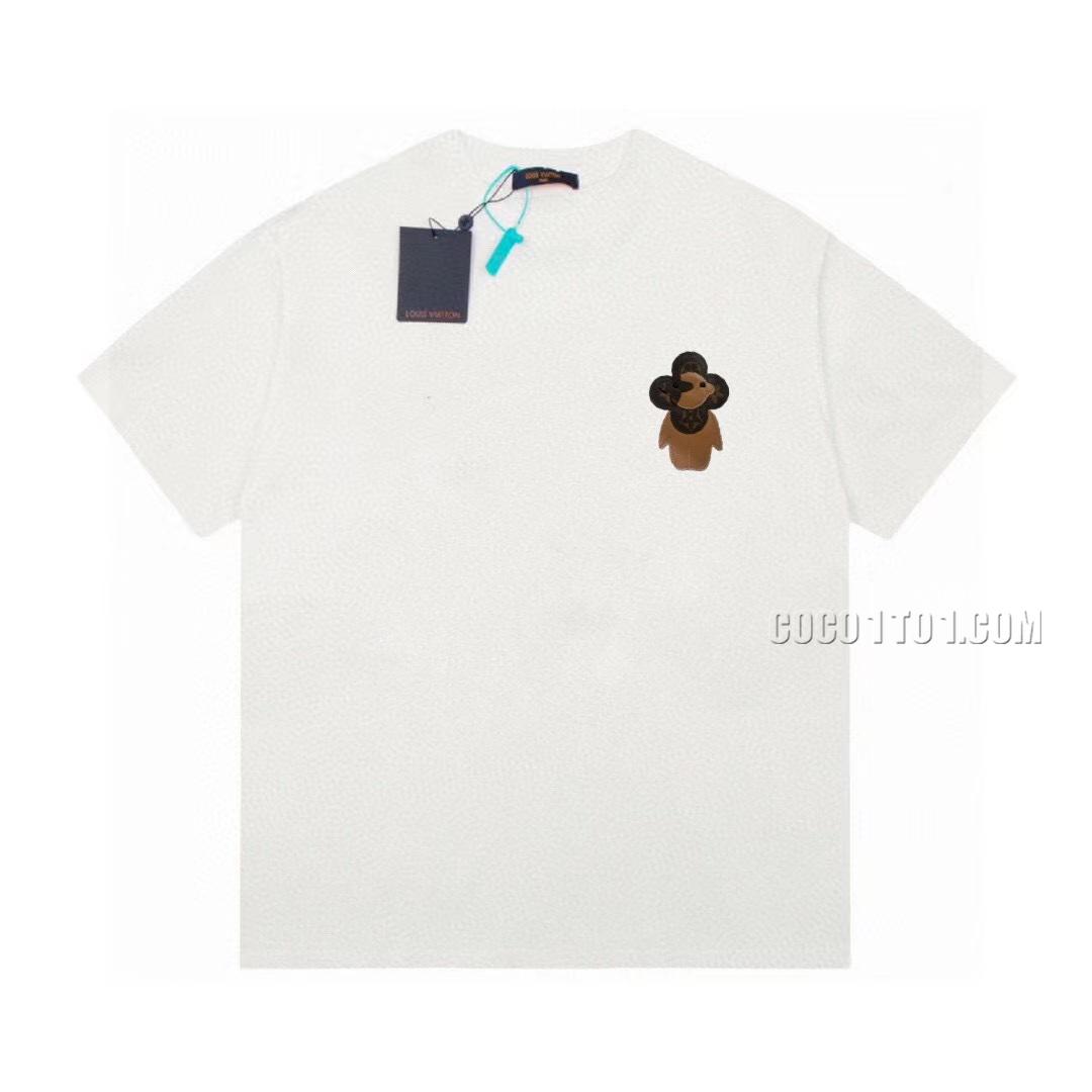 Louis Vuitton Limited Edition Sunflower Embroidered Short Sleeve T-shirt NLOUIS VUITTON42307