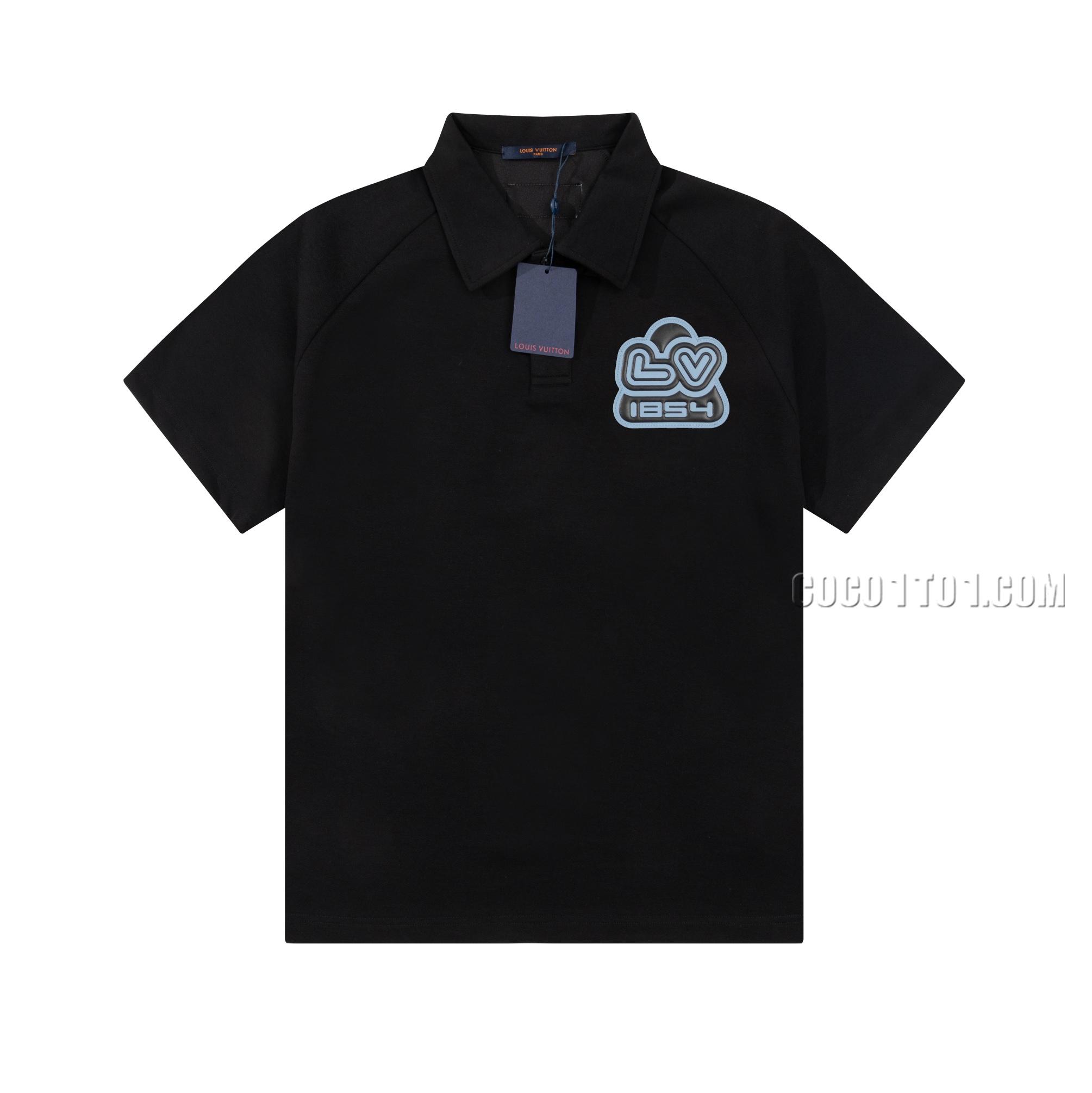 Louis Vuitton Spring New Badge Alphabet Polo Shirt T-shirt NLOUIS VUITTON42307