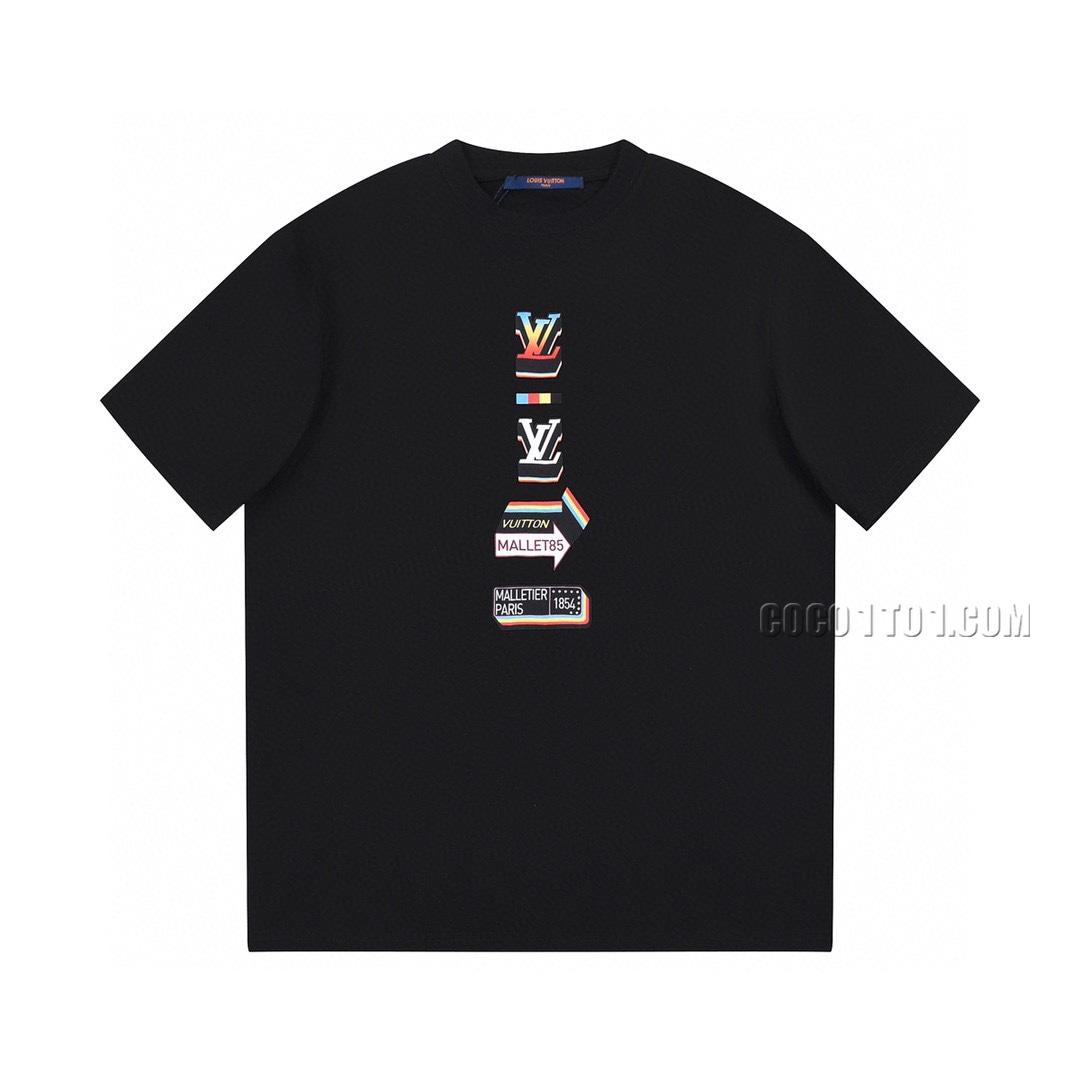 Louis Vuitton Limited Edition Show Phantom New Colorful Graffiti Letter Print Short Sleeve T-shirt NLOUIS VUITTON42307