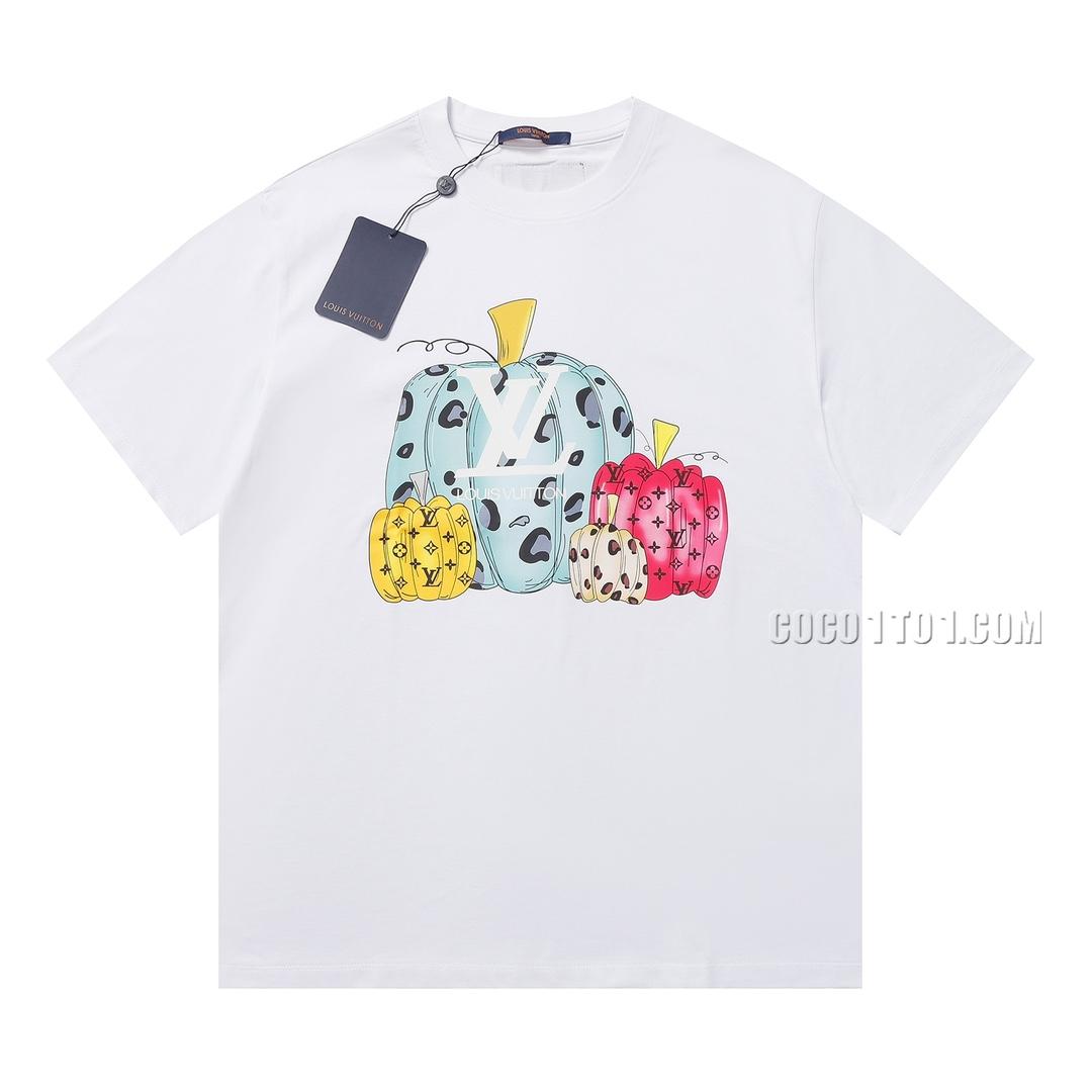 Louis Vuitton New Pumpkin Slippers Printed Round Neck Short Sleeve T-shirt NLOUIS VUITTON42307