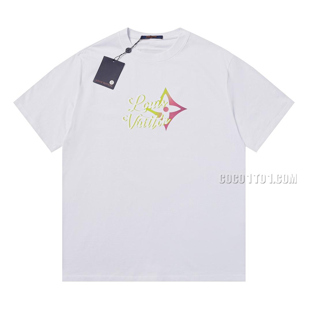 Louis Vuitton multicolor dart pattern print round neck short-sleeved T-shirt NLOUIS VUITTON42307