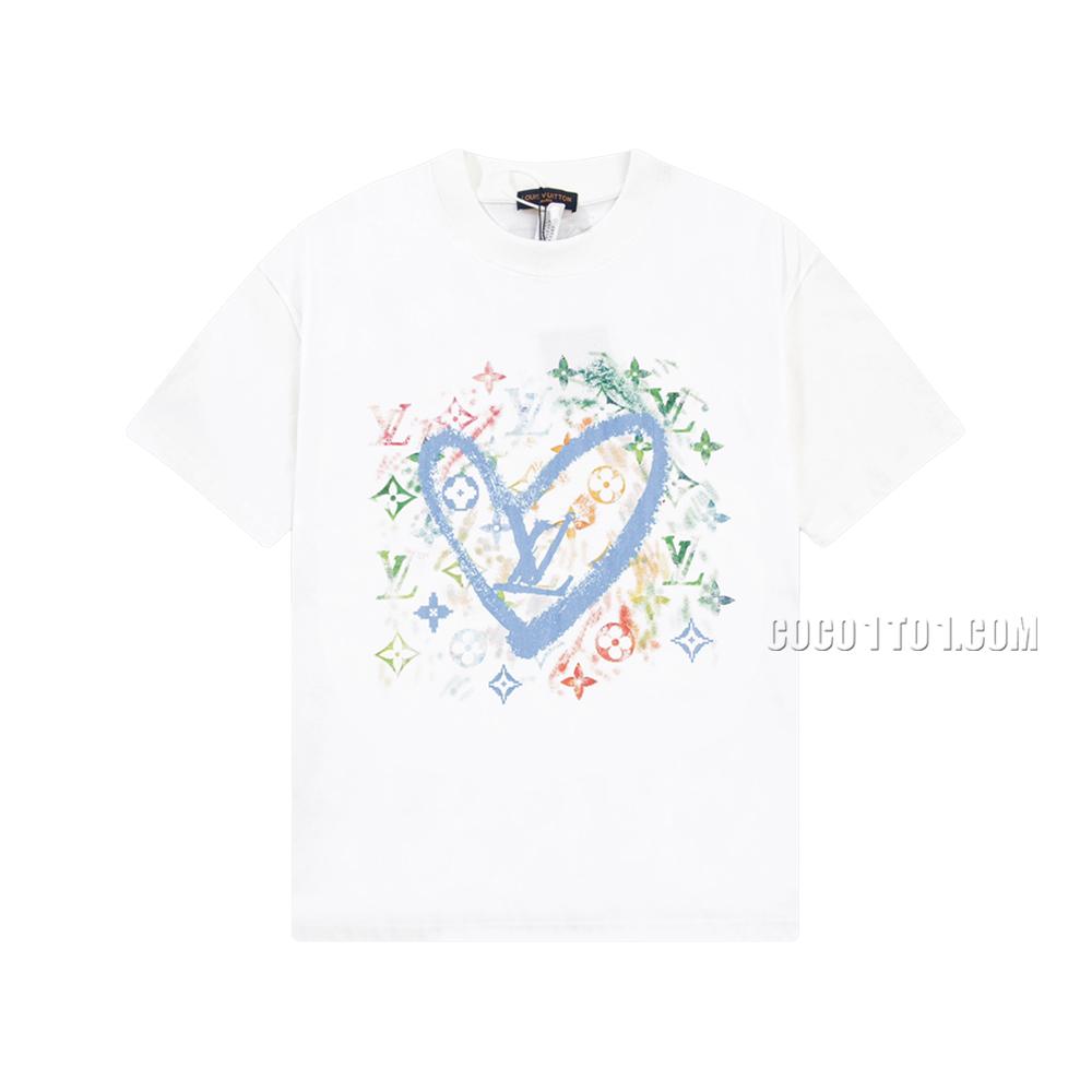 Louis Vuitton 520 Limited Edition full-print colorful sketch graffiti pattern short-sleeved T-shirt NLOUIS VUITTON42307