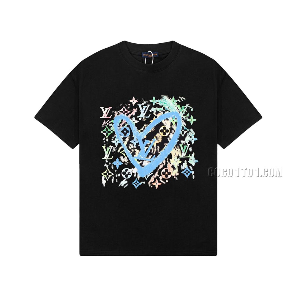 Louis Vuitton 520 Limited Edition full-print colorful sketch graffiti pattern short-sleeved T-shirt NLOUIS VUITTON42307