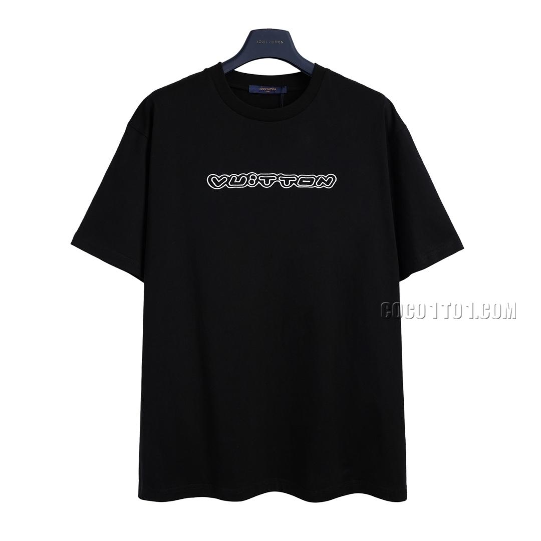 Louis Vuitton front and back embroidered pattern logo short-sleeved T-shirt NLOUIS VUITTON42307