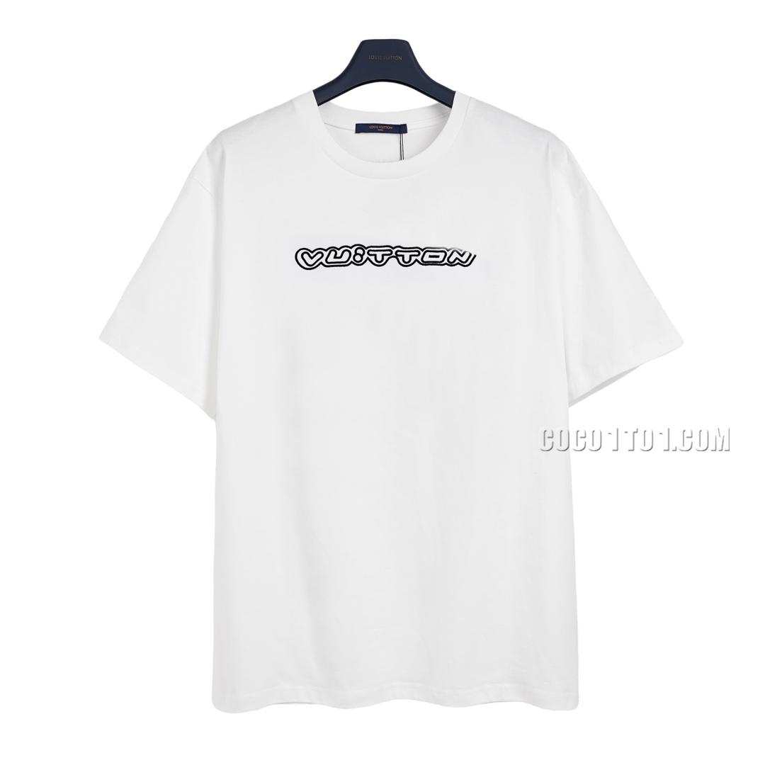 Louis Vuitton front and back embroidered pattern logo short-sleeved T-shirt NLOUIS VUITTON42307