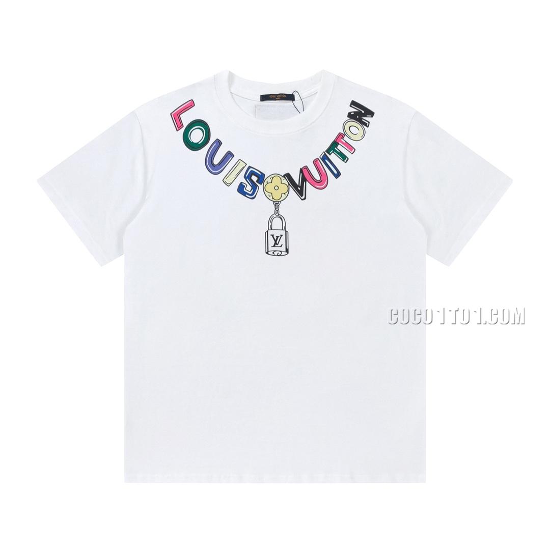 Louis Vuitton collar logo letter print short-sleeved T-shirt NLOUIS VUITTON42307