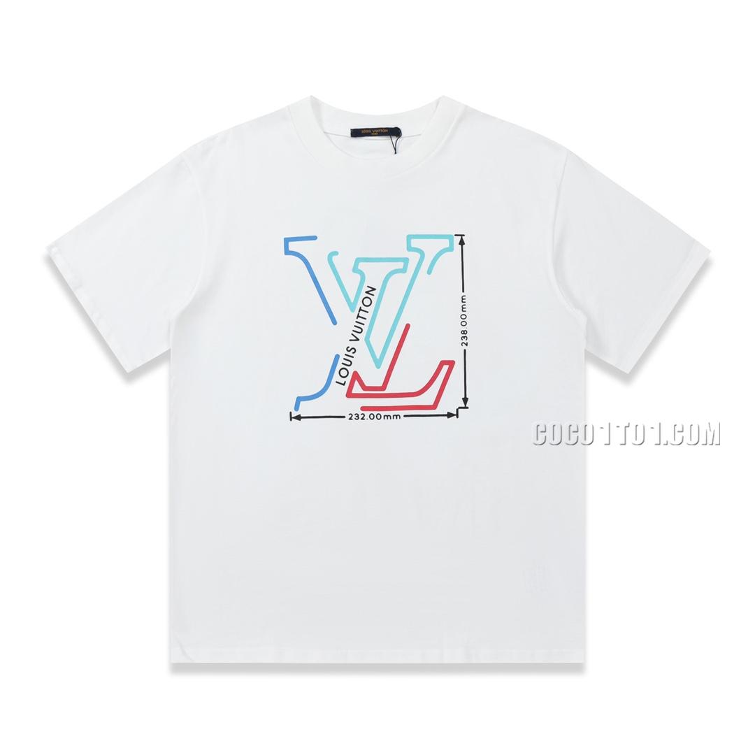 Louis Vuitton new geometric square logo short-sleeved T-shirt NLOUIS VUITTON42307