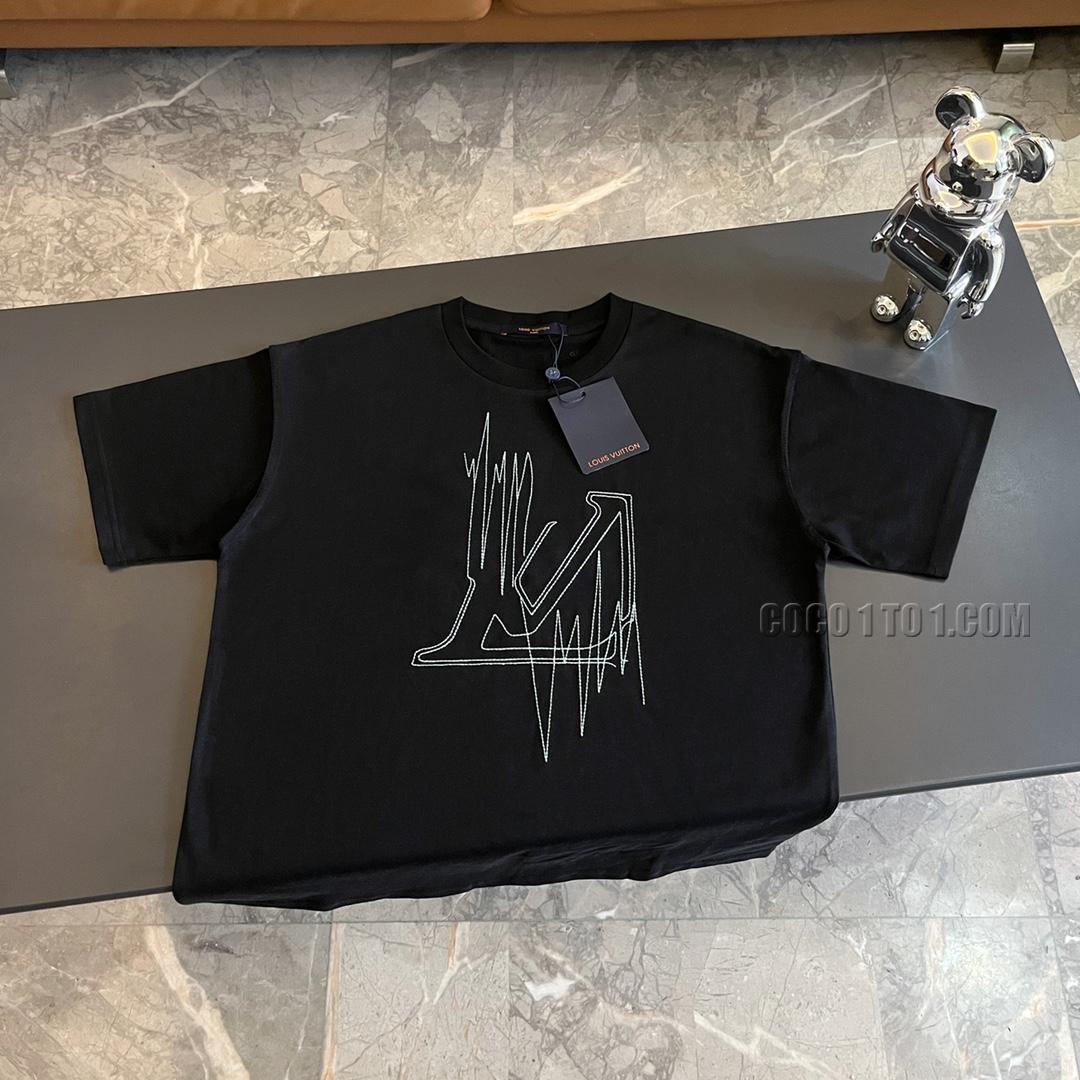 Louis Vuitton SS Latest Electric Embroidered Short Sleeve T-shirt NLOUIS VUITTON42307