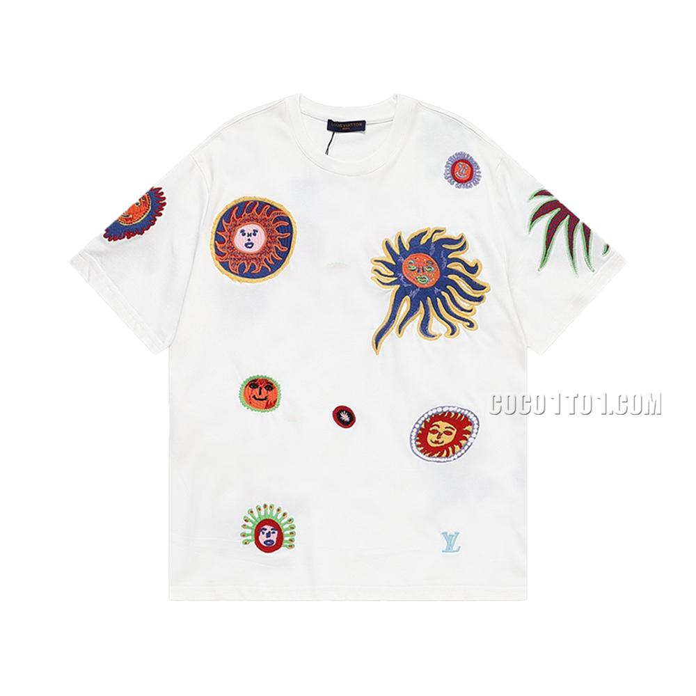 Louis Vuitton Kusama Yayoi cartoon face pattern short-sleeved T-shirt NLOUIS VUITTON42307
