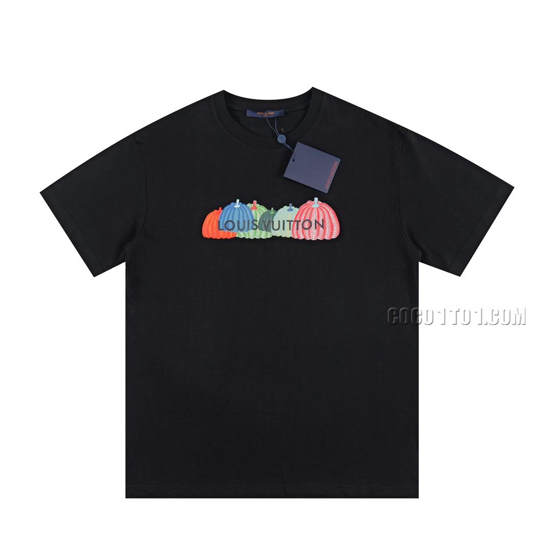 Louis Vuitton new colorful pumpkin print round neck short-sleeved T-shirt NLOUIS VUITTON42307