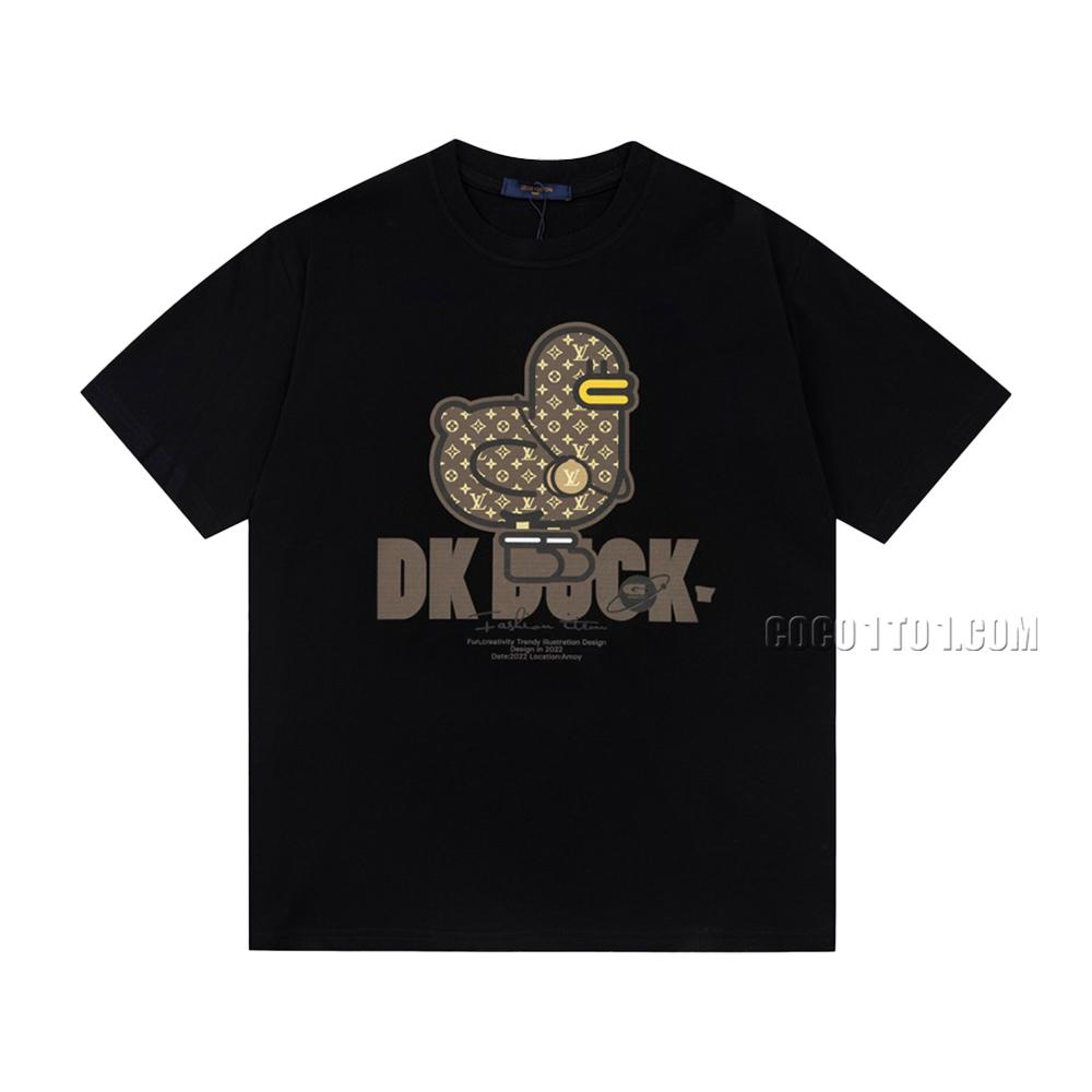 Louis Vuitton Classic Duck Logo Spring/Summer New Cartoon Anime Print Fashion Casual Short-Sleeve T-shirt NLOUIS VUITTON42307