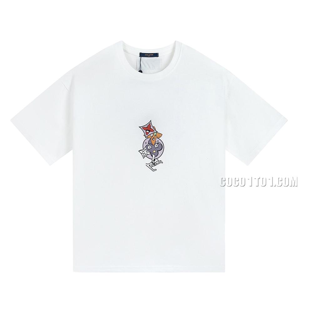 Louis Vuitton Classic Logo Spring/Summer New Cartoon Anime Print Fashion Casual Short-Sleeve T-shirt NLOUIS VUITTON42307