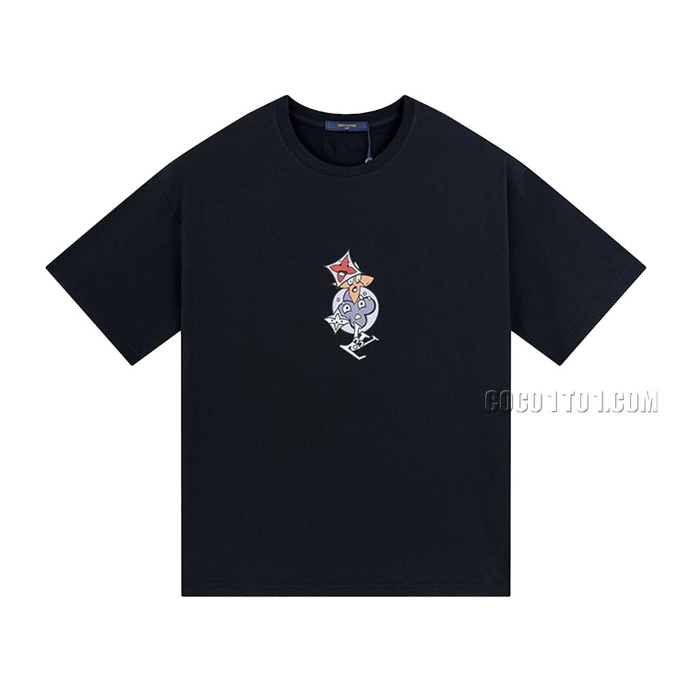 Louis Vuitton Classic Logo Spring/Summer New Cartoon Anime Print Fashion Casual Short-Sleeve T-shirt NLOUIS VUITTON42307