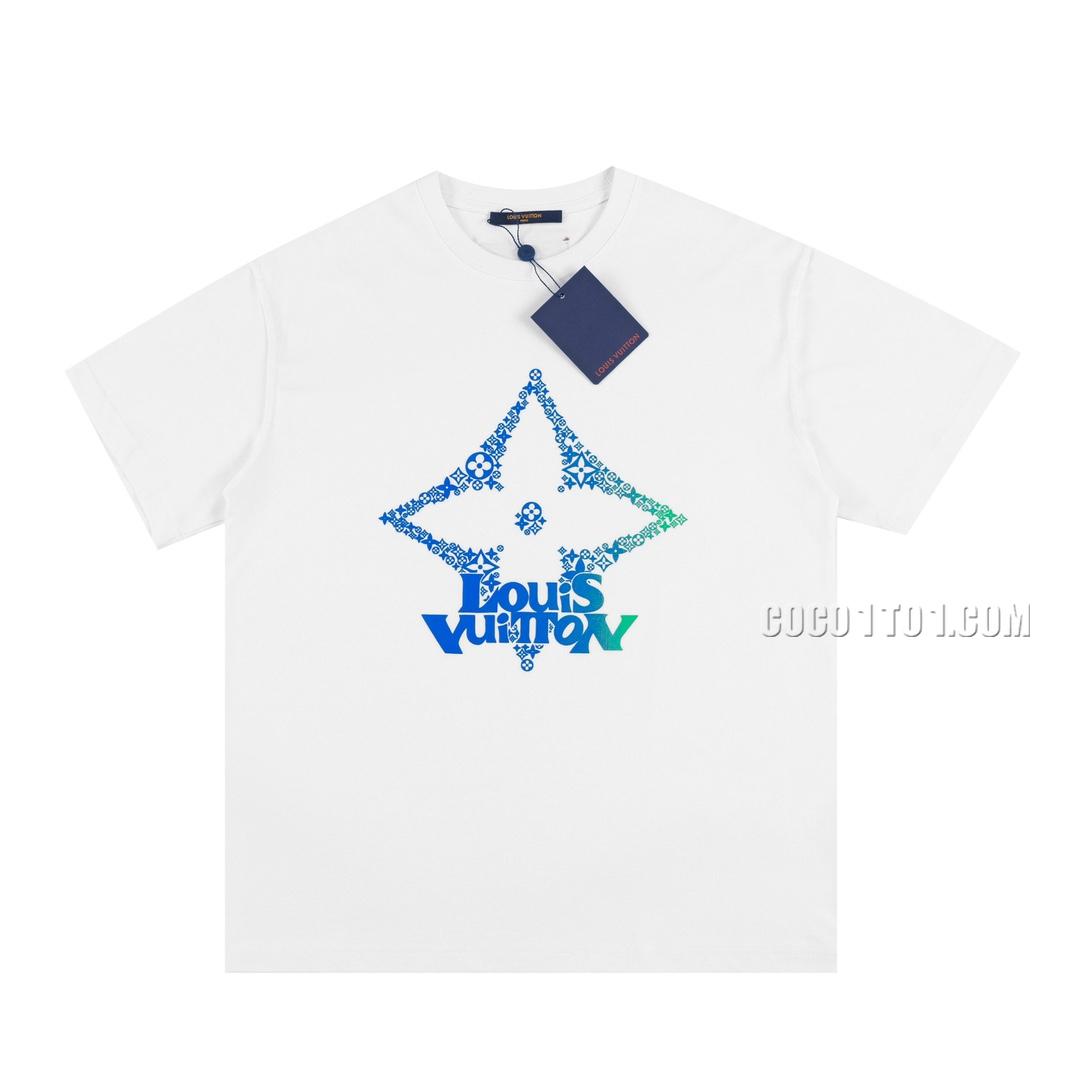 Louis Vuitton Logo Letter Logo Print Round Neck Short Sleeve T-shirt NLOUIS VUITTON42307