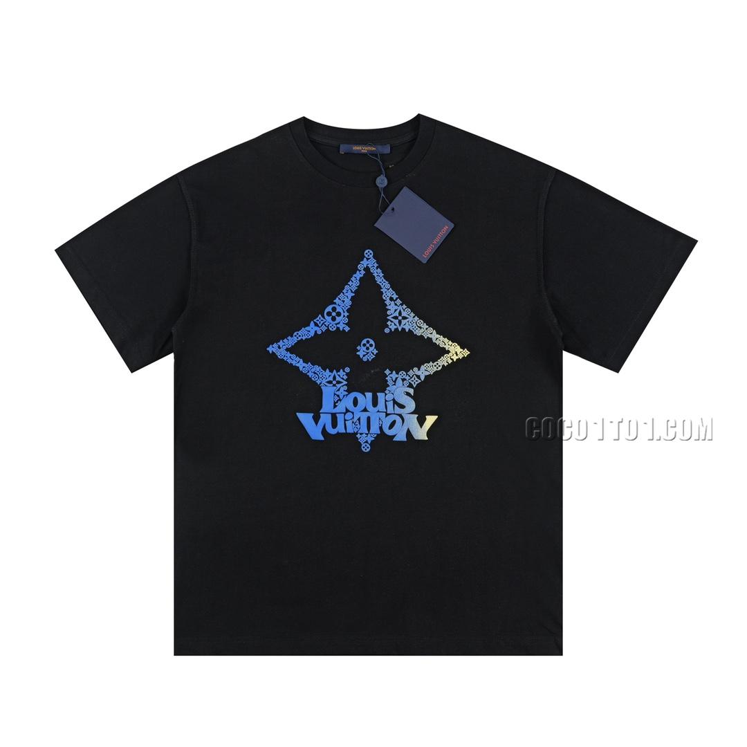 Louis Vuitton Logo Letter Logo Print Round Neck Short Sleeve T-shirt NLOUIS VUITTON42307