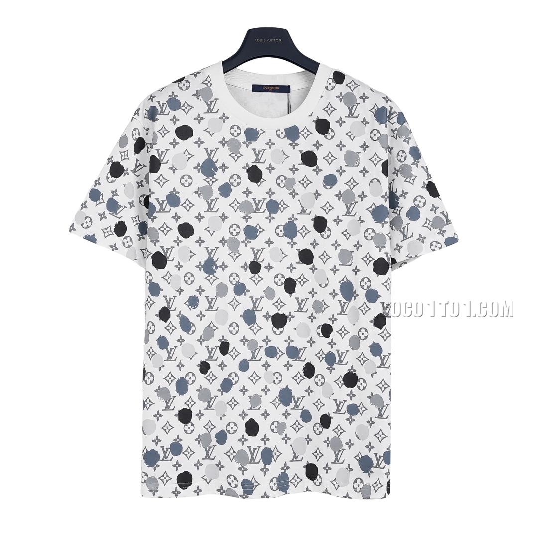 Louis Vuitton Louis Vuitton Monogram Full Print Polka Dot Short Sleeve T-shirt NLOUIS VUITTON42307