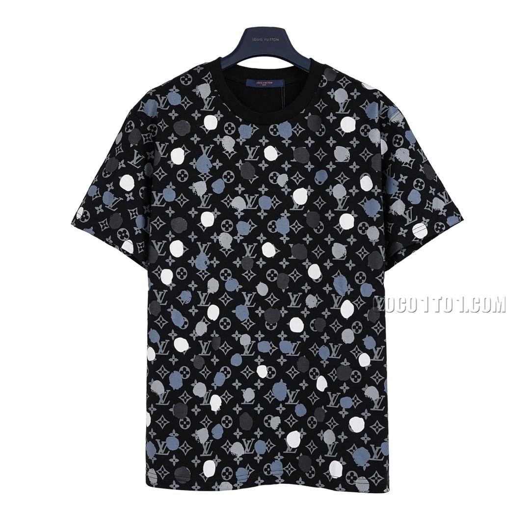 Louis Vuitton Louis Vuitton Monogram Full Print Polka Dot Short Sleeve T-shirt NLOUIS VUITTON42307