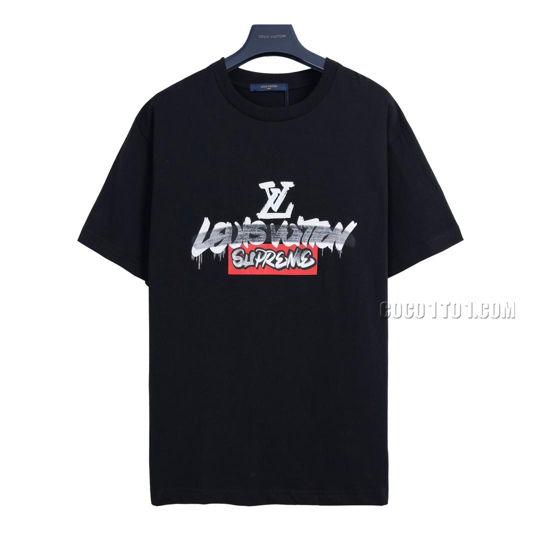 Louis Vuitton*Louis Vuitton xSup Collaboration Graffiti Letter Short Sleeve T-shirt NLOUIS VUITTON42307