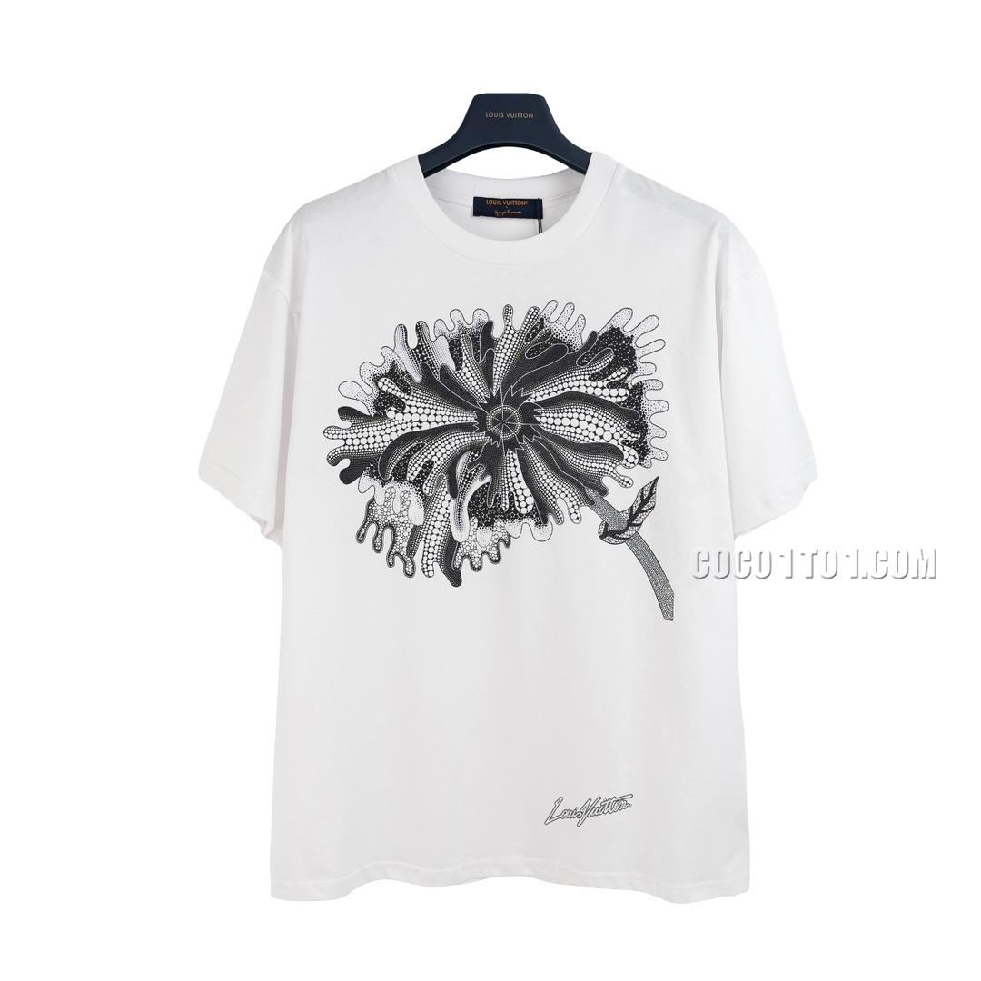 Louis Vuitton* Louis Vuitton New Collaboration Yayoi Kusama Psychedelic Floral Short-Sleeve T-shirt NLOUIS VUITTON42307