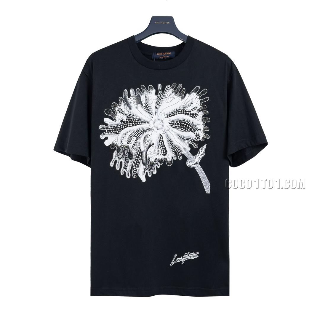 Louis Vuitton* Louis Vuitton New Collaboration Yayoi Kusama Psychedelic Floral Short-Sleeve T-shirt NLOUIS VUITTON42307