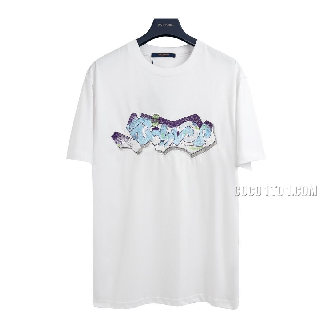 Louis Vuitton* Louis Vuitton Poison Mushroom Embroidered Short-Sleeve T-shirt NLOUIS VUITTON42307