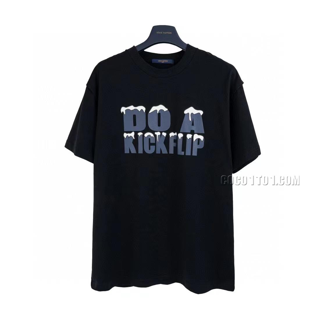 Louis Vuitton* Louis Vuitton Snow Mountain Lettering Front and Back Logo Short-Sleeve T-shirt NLOUIS VUITTON42307